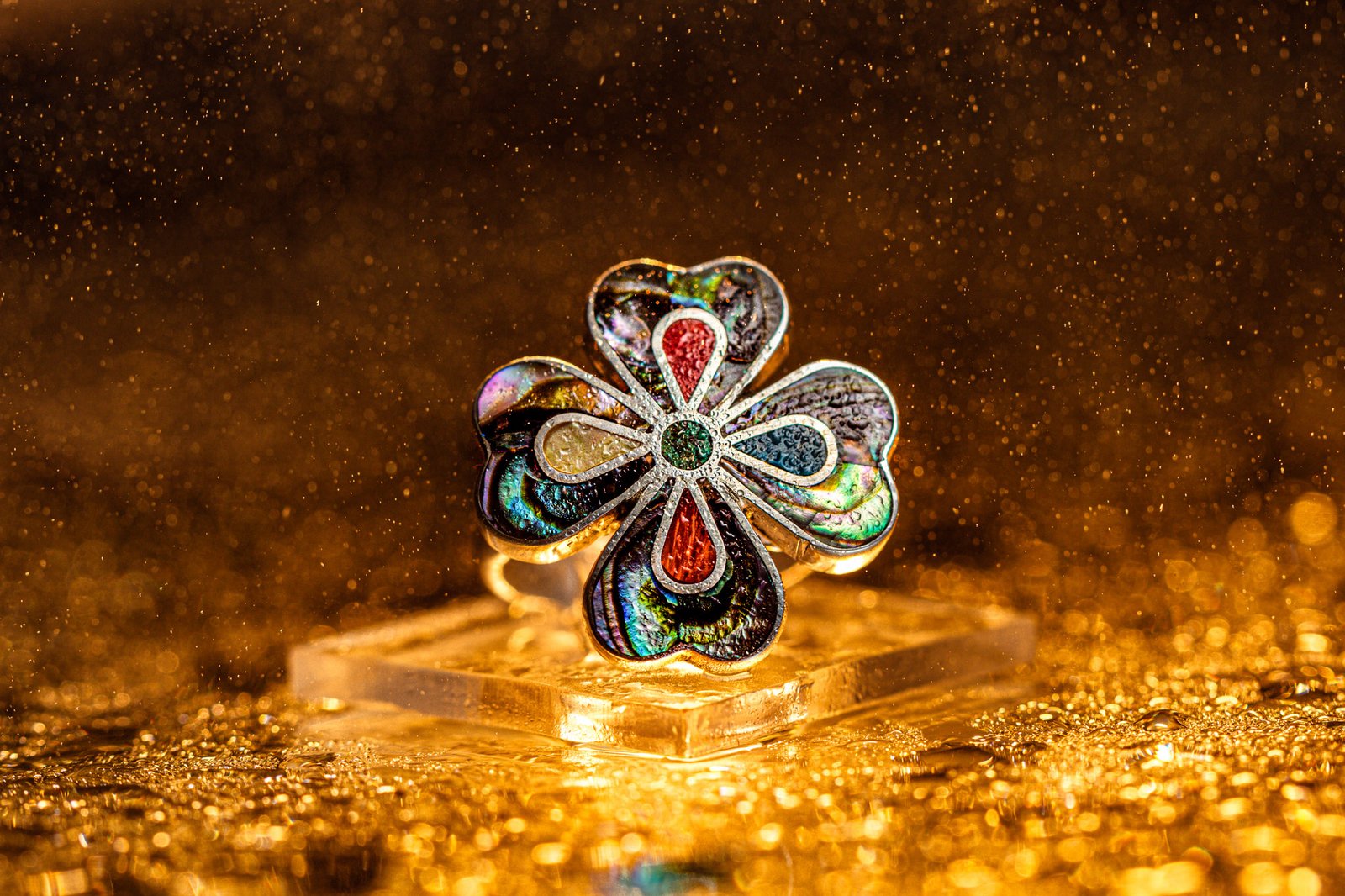 Multi-Gemstone Gold Ring